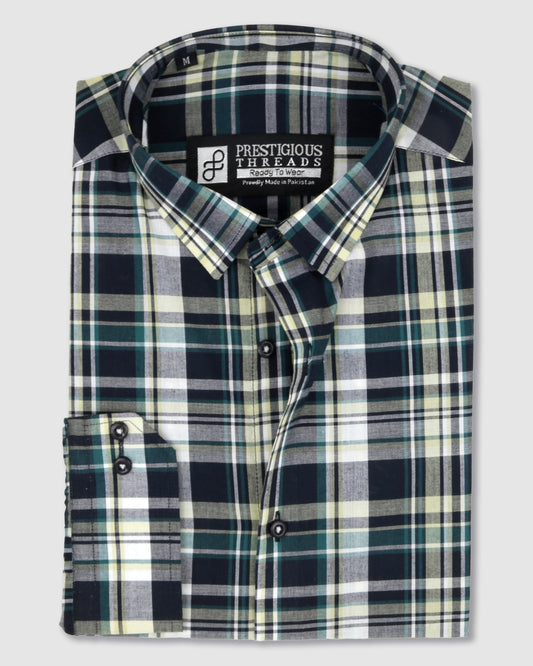 Green Multi Color Checks