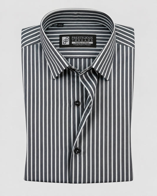Charcoal Grey Bengal Stripes