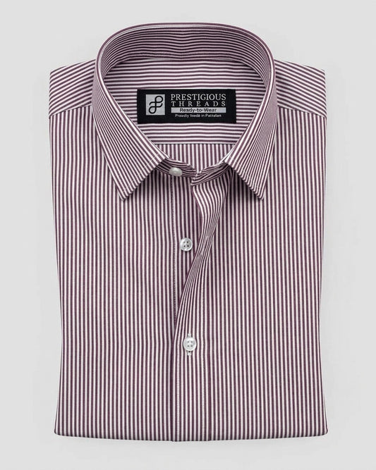 Maroon Pinstripes