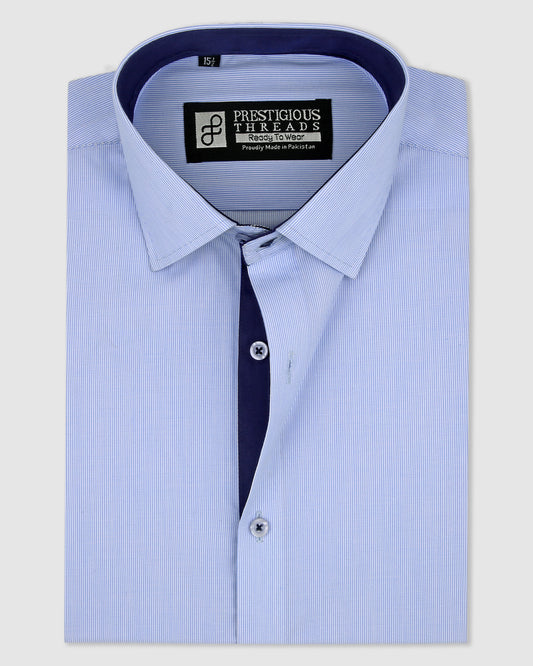 Light Blue In Pinstripes