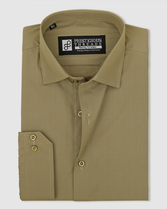 Dark Beige In Texture Stripe